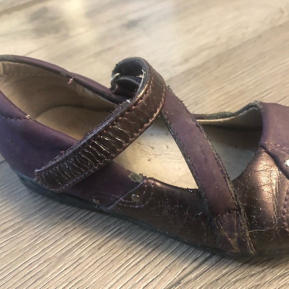 Kio Trend purple size 27 (9.5 US) girls dress shoes with Velcro closure - Picture 4 of 4